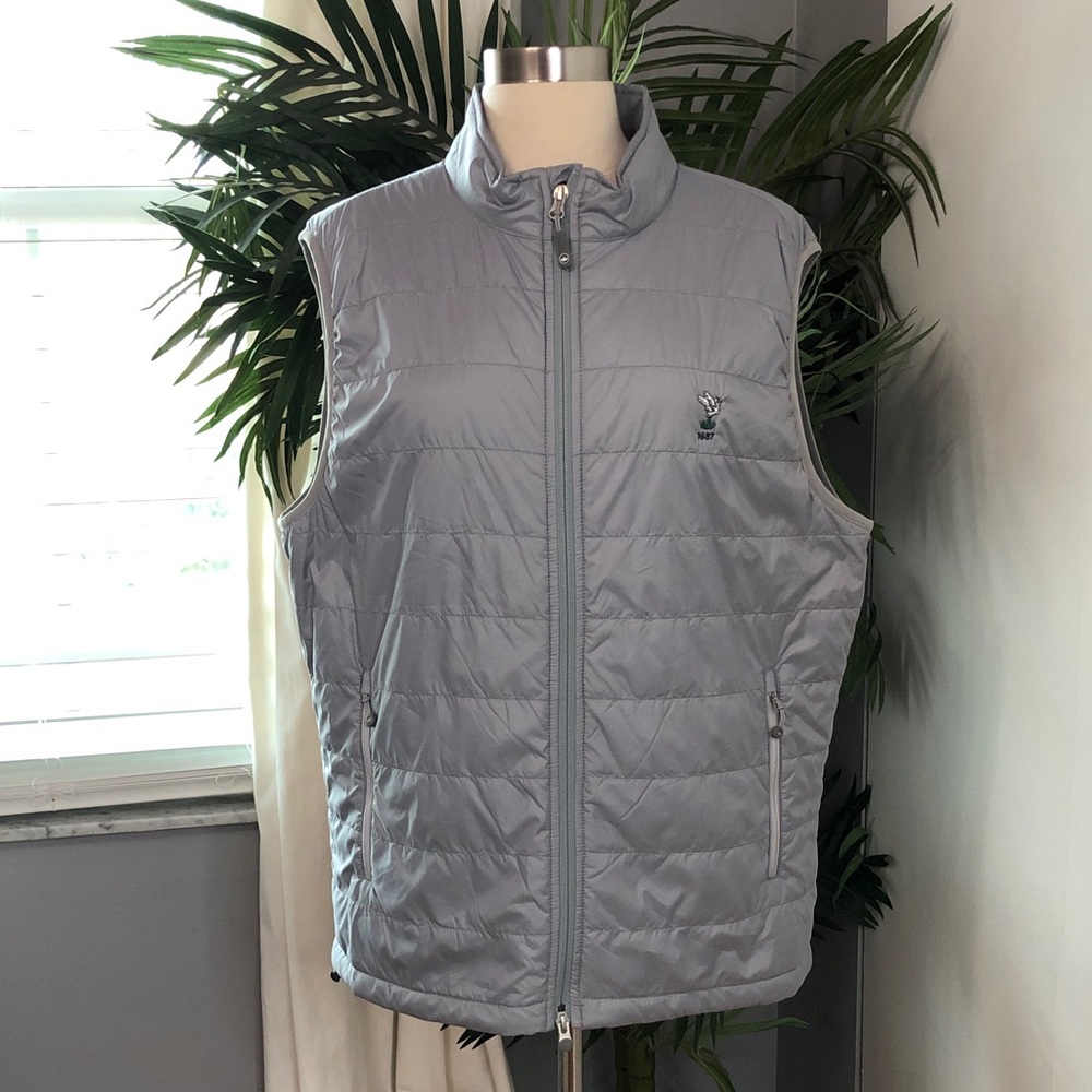 Peter Millar Light Gray Quilted Vest